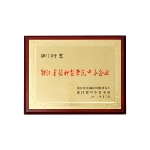 2013年度浙江省创新型示范中小企业